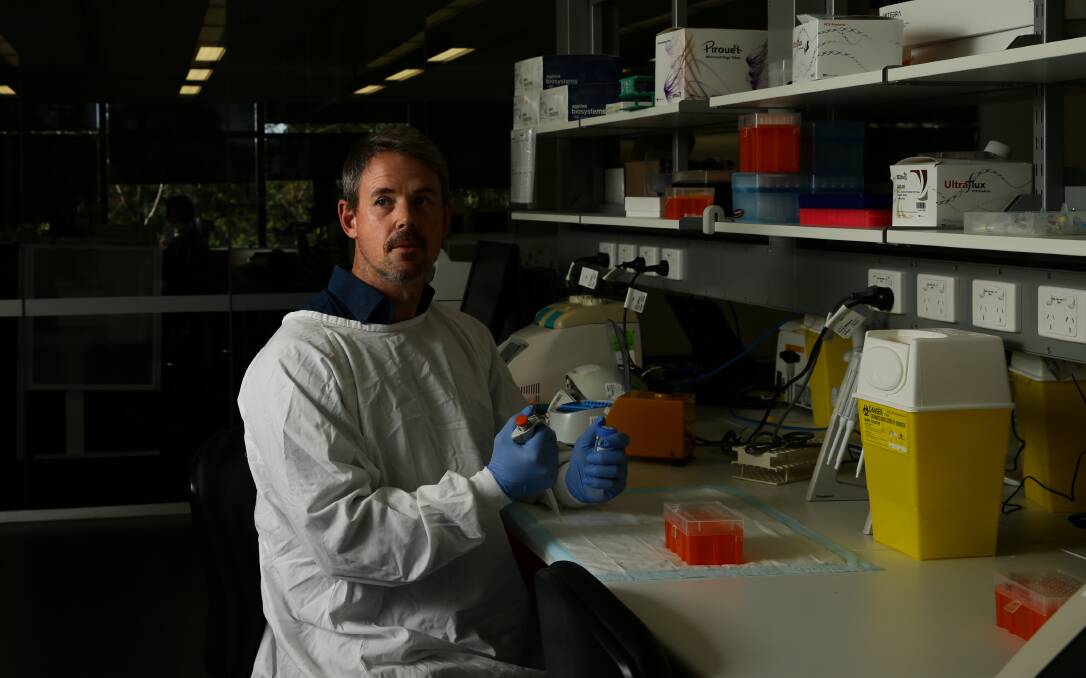 Looking Ahead: University of Newcastle viral immunologist Dr Nathan Bartlett said the next 12 months would be "very much determined by national and international vaccination programs". Picture: Jonathan Carroll 