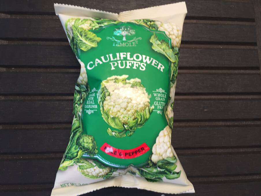 A pack of Cauliflower Puffs. 