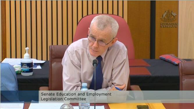 One Nation Queensland Senator Malcolm Roberts at one of a number of Senate Budget Estimates Committees that he has quizzed senior Coal LSL staff.