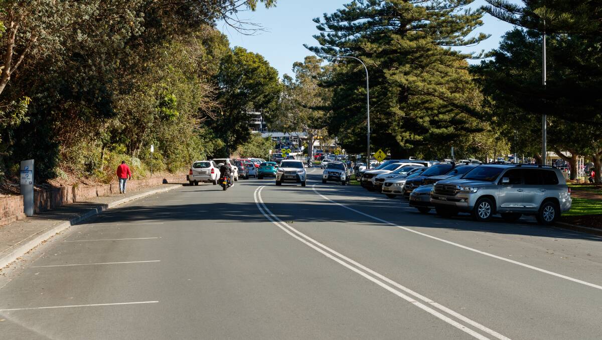 NO PROBLEM PARKING: Sections of waterfront Victoria Parade and Shoal Bay Road were empty of parked cars, when spots are usually scarce. Picture: Max Mason-Hubers