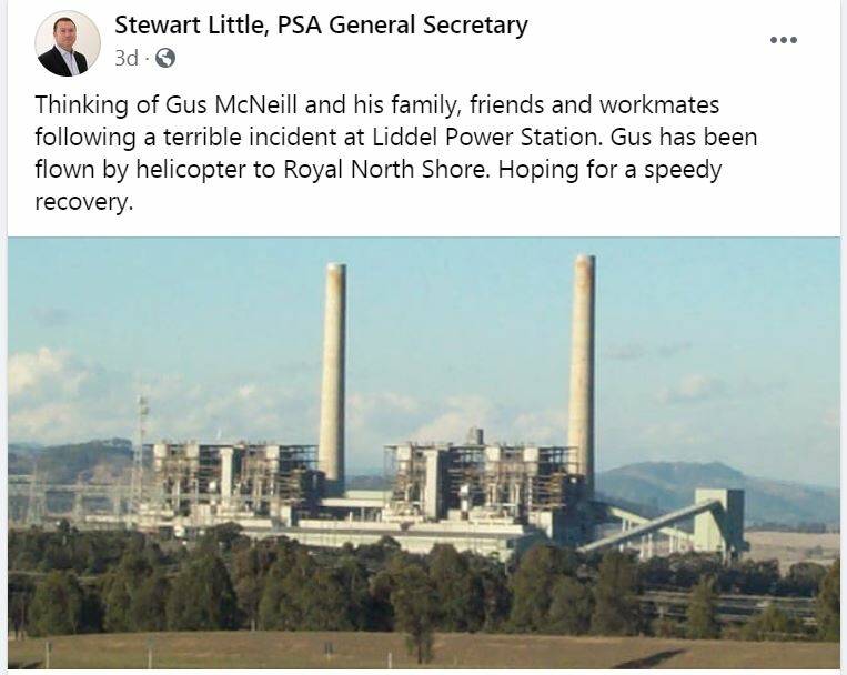 CPSU/PSA state secretary Stewart Little's Facebook post about Thursday's incident.