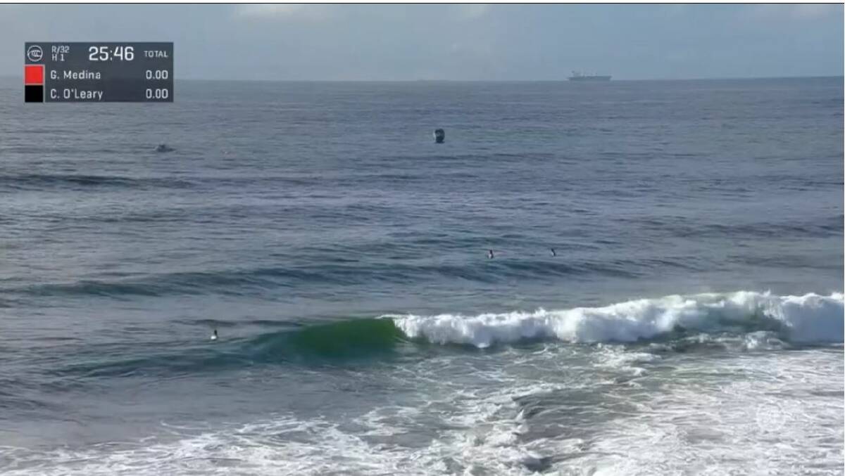 MARGINAL: The contest conditions are not perfect but the man-on-man nature of the knockout system means it will be action regardless. Picture: WSL screen grab