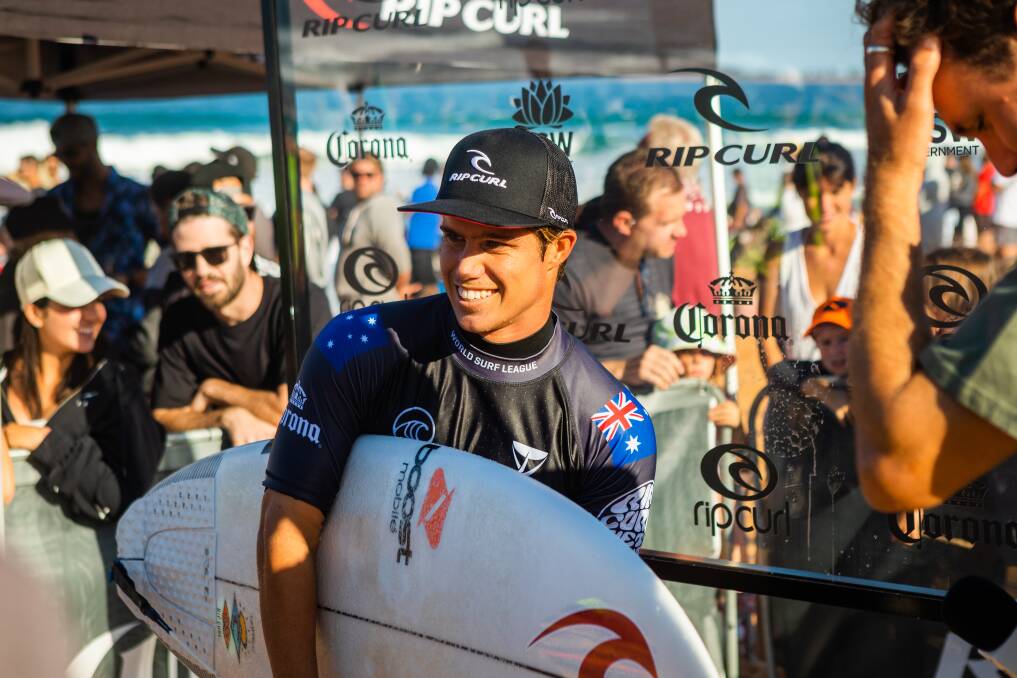 ANNOUNCING HIS ARRIVAL: Morgan Cibilic at Narrabeen during the weekend. Picture: Cait Miers/WSL