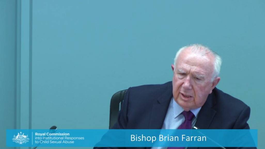 DIFFICULT DECISIONS: Retired bishop Brian Farran giving evidence on Thursday.