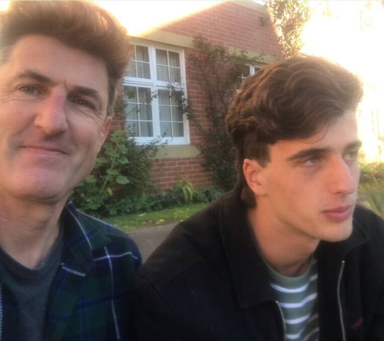 BEFORE THE STORM: Luke Kypri at Selwyn College, University of Otago, Dunedin, in April last year, with his father, Newcastle academic and researcher Dr Kypros Kypri. 