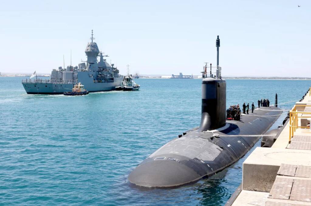  The Virginia class submarine USS Mississippi at fleet base west coast, Rockingham, Western Australia, in November last year. Picture from US Navy