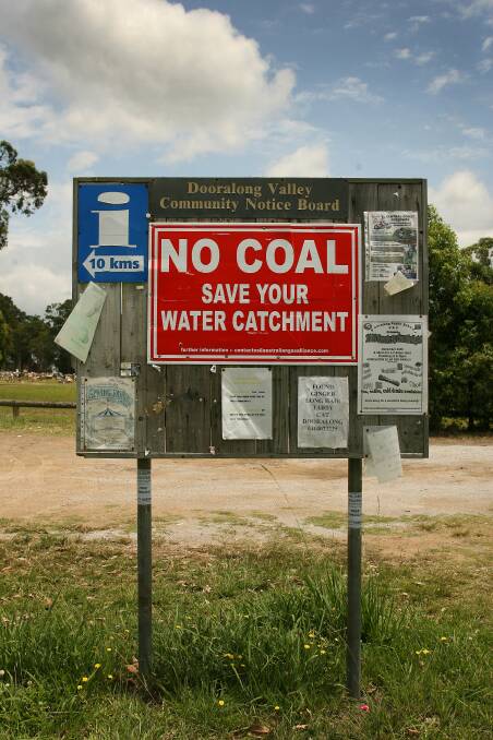  Opposition on environmental grounds has only strengthened since this sign was photographed in 206. Picture: Kate Geraghty