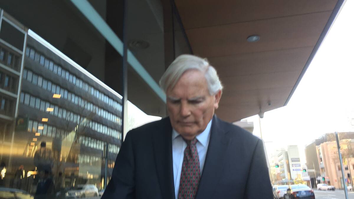 THIRD DAY OF EVIDENCE: Solicitor Keith Allen has now given evidence on Friday, Monday and Tuesday to the royal commission. He is pictured hear leaving on Monday afternoon.