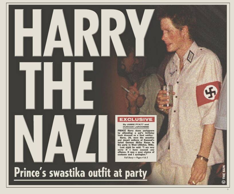 The infamous photo of Prince Harry in January 2005.