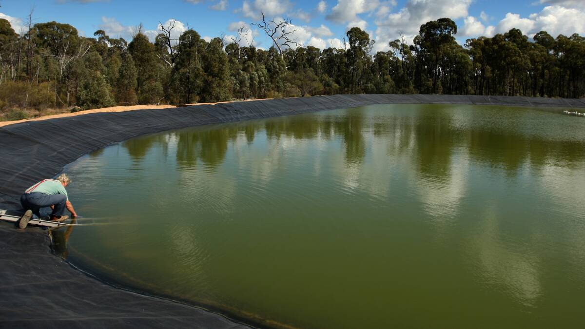 CLEAN, GREEN . . .: Pilligra coal-seam gas wastewater dam. Picture: Lock The Gate Alliance