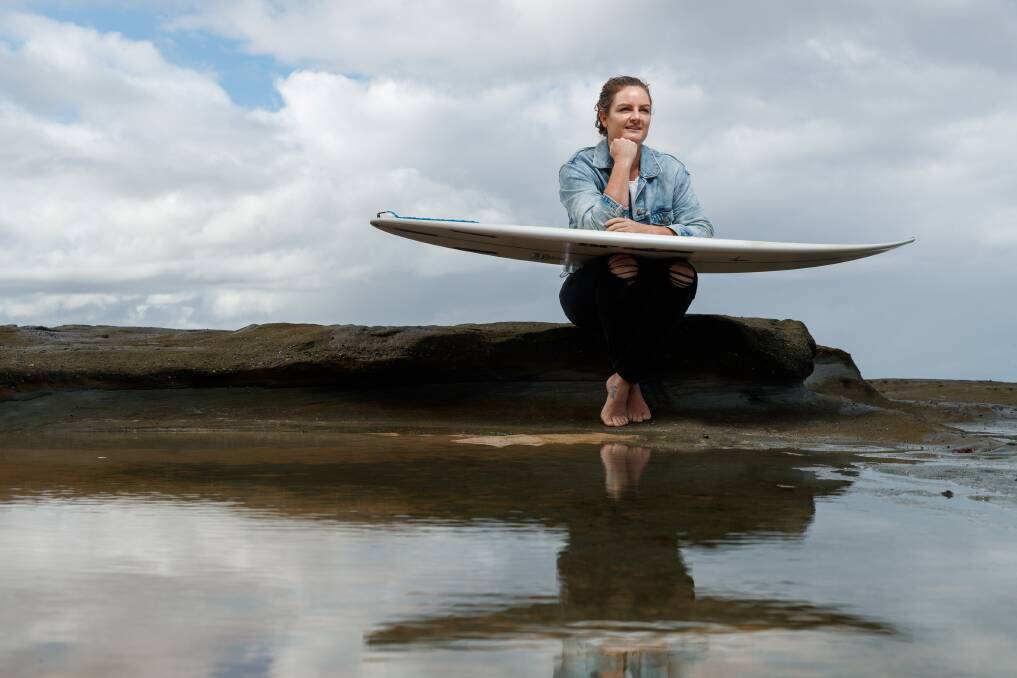 BALANCE: Bec Woods at Newcastle beach on Thursday. Picture: Max Mason-Hubers