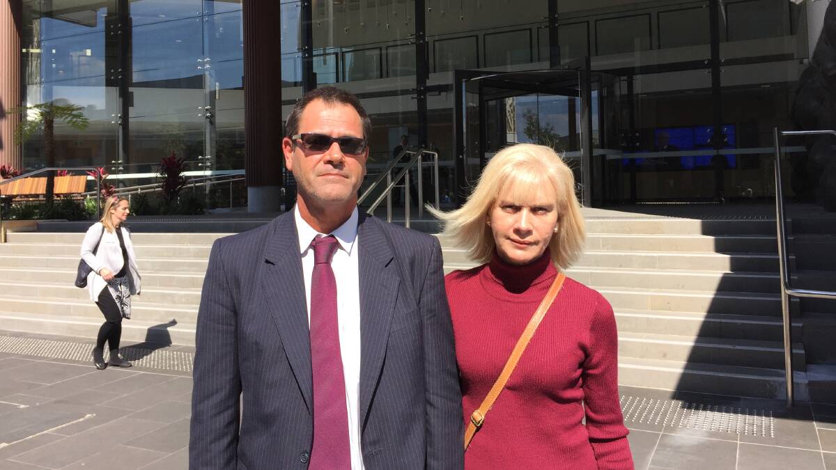 SURVIVOR: Scott Hallett and his wife Wendy outside the Royal Commission after Mr Hallett gave his evidence to the hearing.