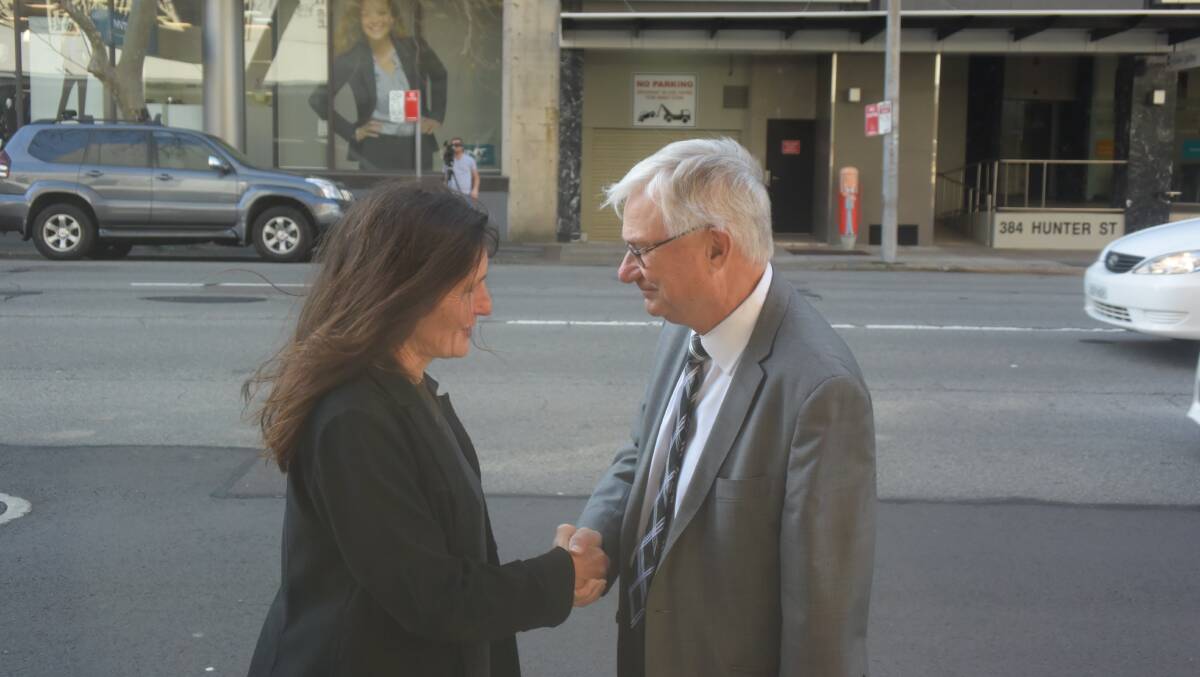 Joanne McCarthy and Royal Commission chairman Justice Peter McClellan