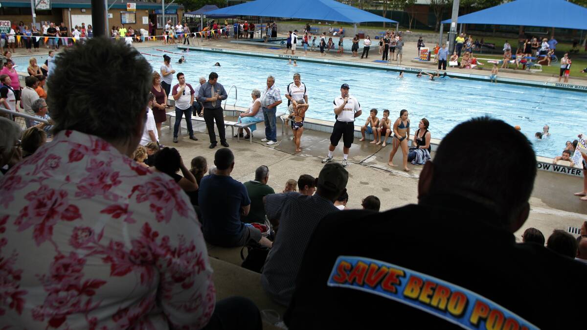 The McCloy-era council's pool plans were criticised as privatisation, and were met by community rallies. This one at Beresfield in 2013. Picture by Max Mason-Hubers