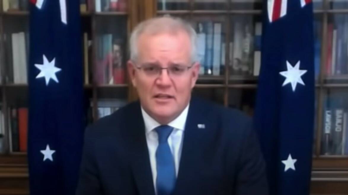 NEW LEASE ON LIFE: Prime Minister Scott Morrison announcing his east coast submarine base policy on Monday. Little detail has emerged from the government since and no obvious explanation as to why the Navy favourites, Sydney and Jervis Bay, were not on the list.