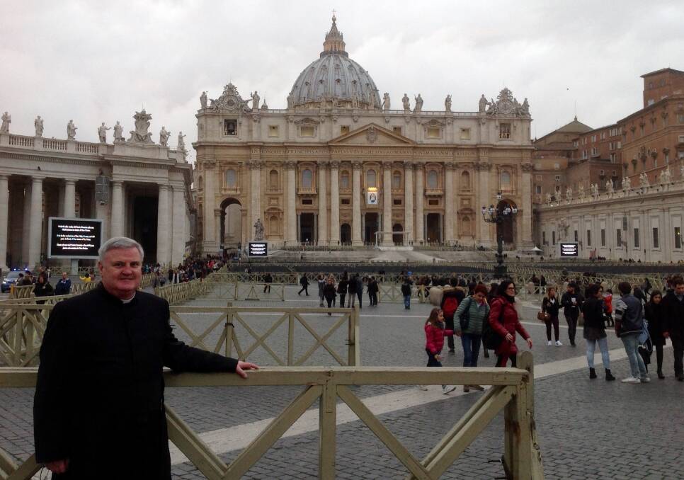 Father Glen Walsh at The Vatican. Picture: The Altar Boys
