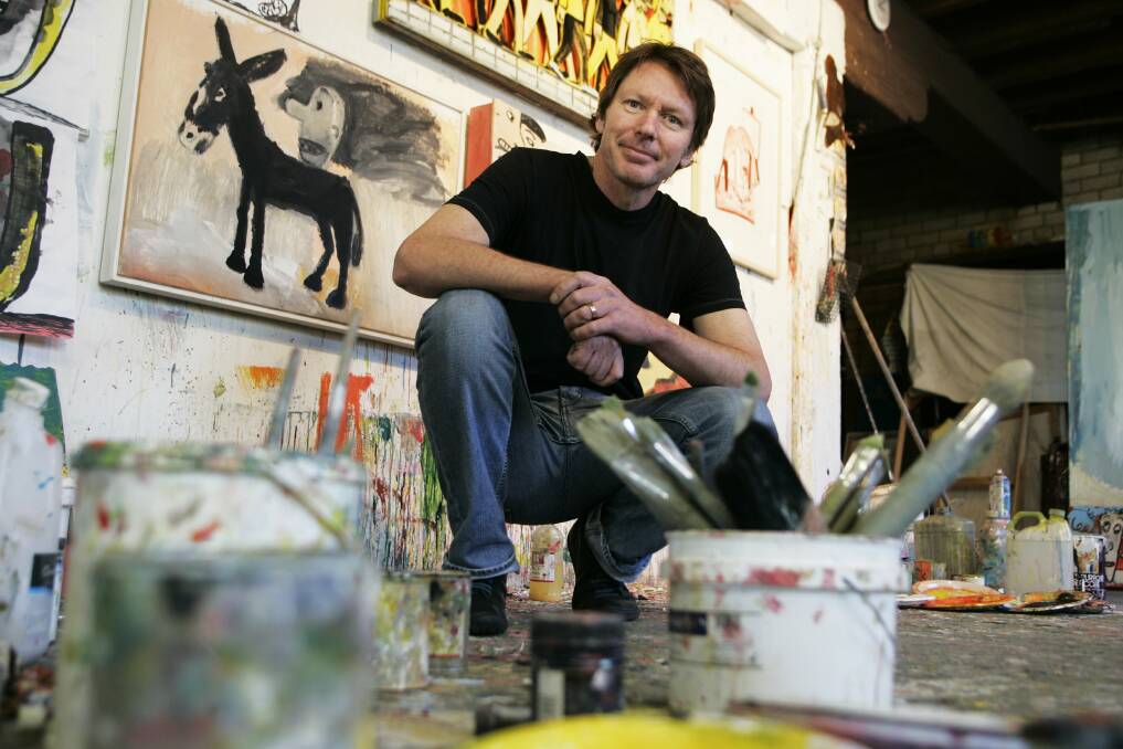 2007: Bell in his studio above what was then the Lucky Country Hotel (now The Lucky). Picture: Anita Jones 