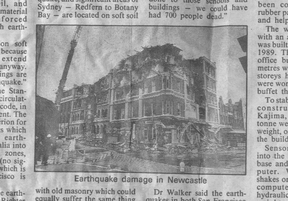 NOT QUITE RIGHT: This Australian Financial Review article from August 1, 1991, shows how quickly the narrative changed. The George Hotel, as we have reminded people this week, was smashed to pieces by demolition, not the earthquake.