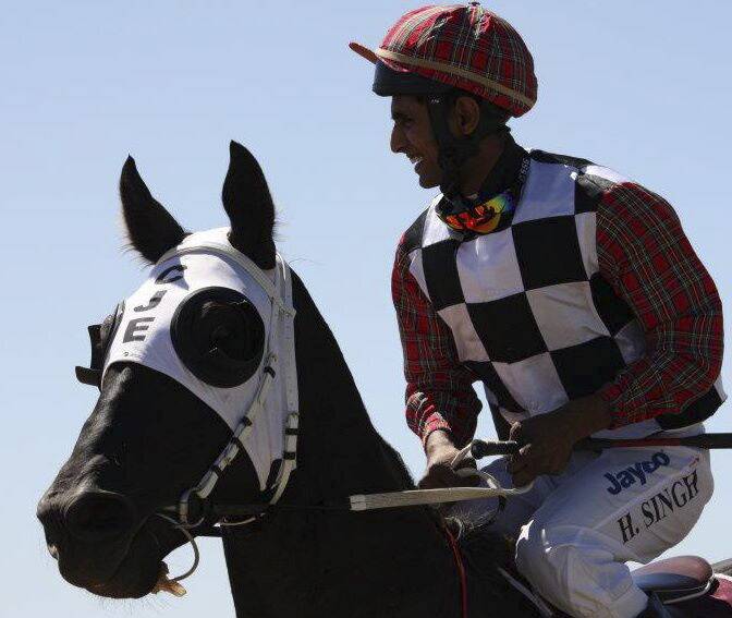 Jockey Hari Singh, before the racing spill in 2012 in Tamworth that ended his career.