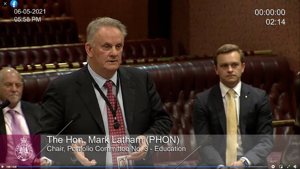 Mr Latham speaking in parliament on Thursday.