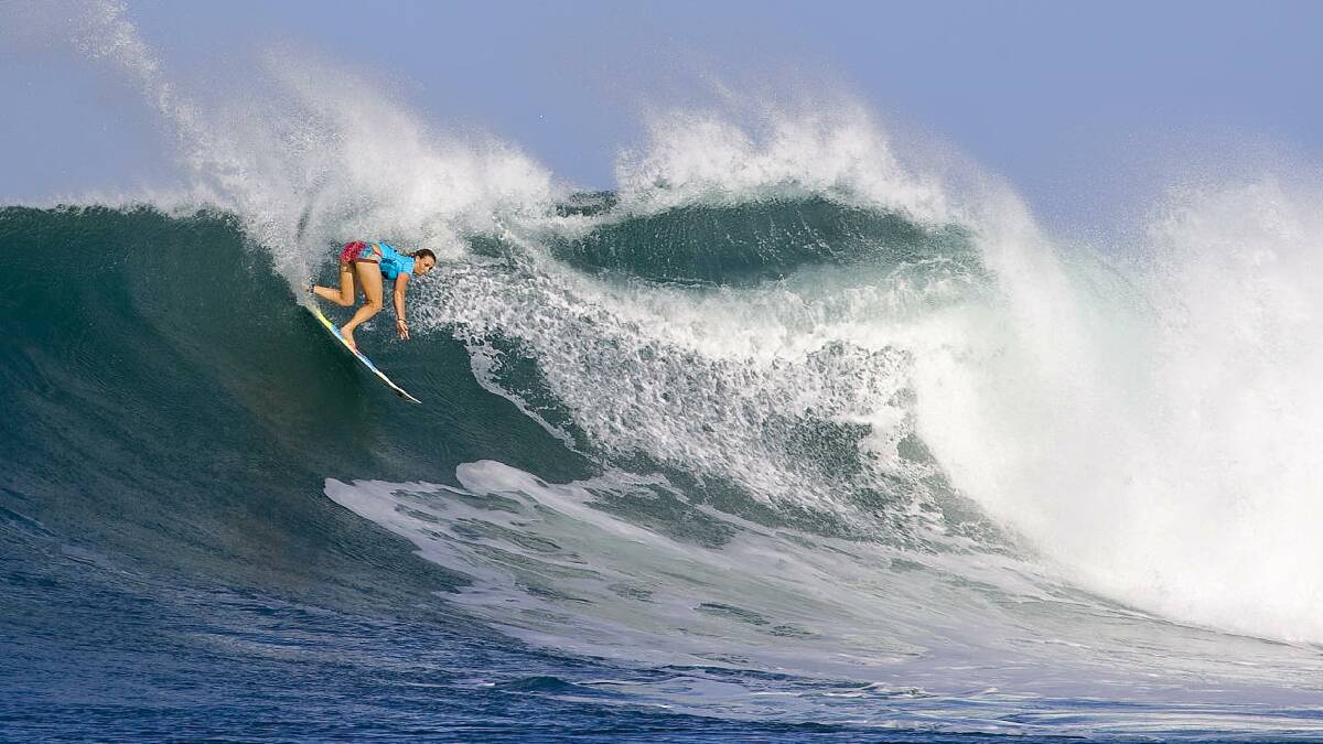 PRACTICAL EXPERIENCE: Jessi Miley-Dyer at Honolua Bay, where she won the Billabong Pro in 2006. Picture: WSL