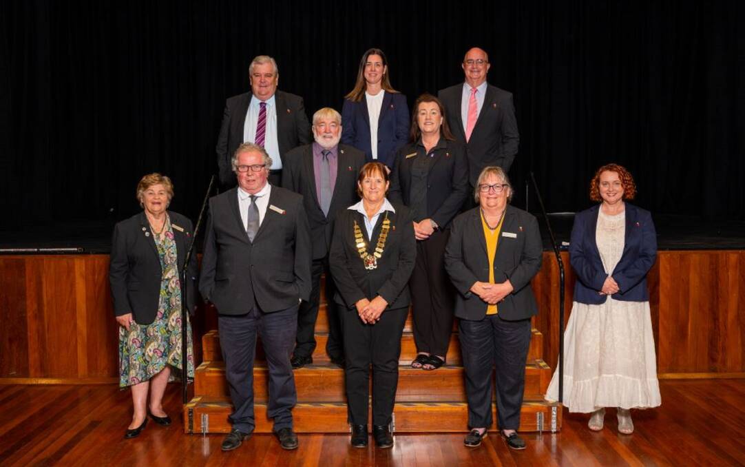 CLASS OF 2021: The elected Singleton councillors, with Val Scott far left. Picture: Singleton Council