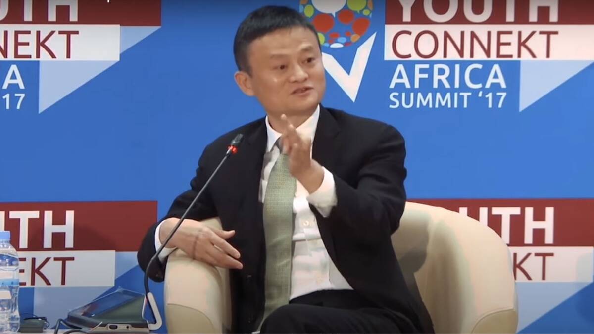 POWER PEAKING: Jack Ma in Africa in 2017, from the opening episode of his 'pitch me your idea' reality show, Africa's Business Heroes, first aired in December 2019. He did not appear as scheduled in this year's final episode in November. 