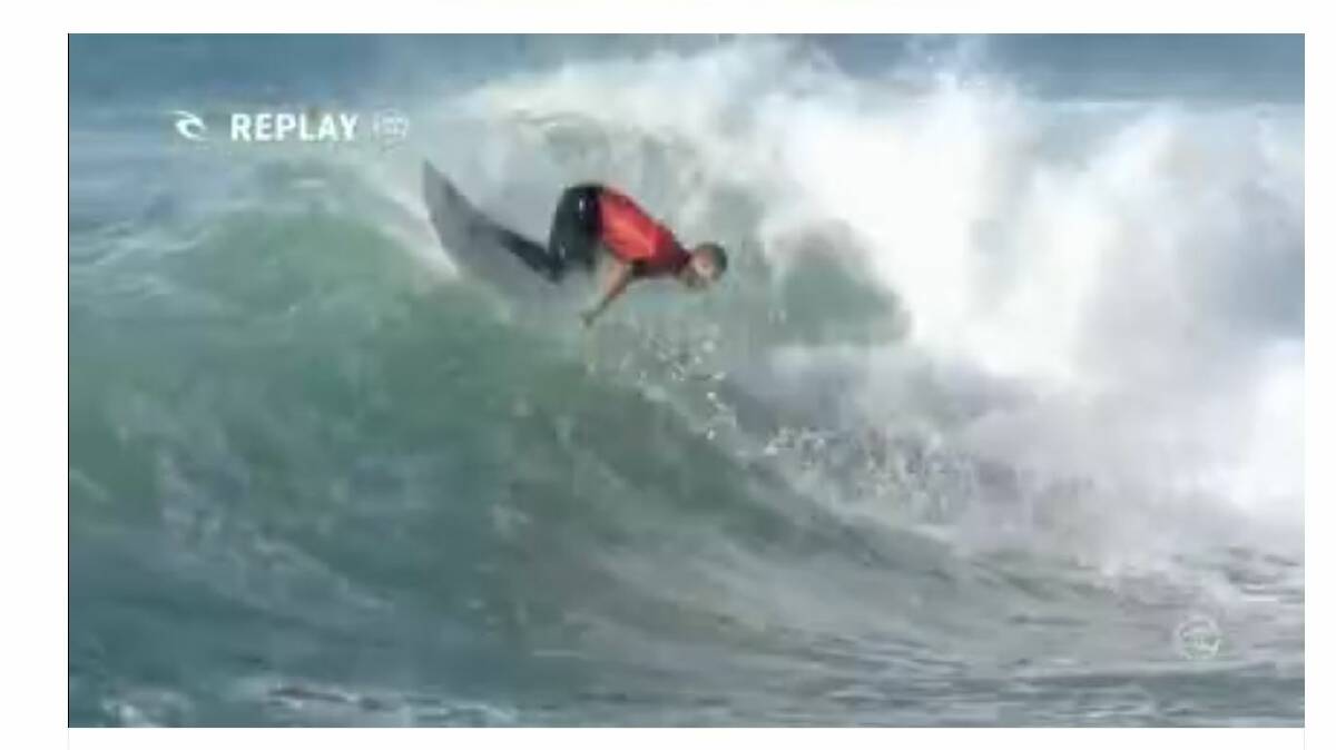 Ryan banks off the top. Picture: WSL screenshot