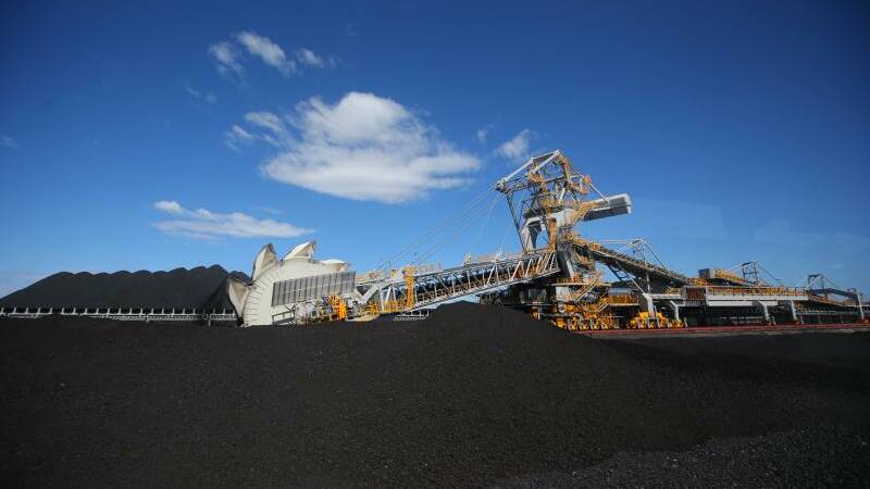 Part of the NCIG coal loader on Kooragang Island. Picture: Peter Stoop