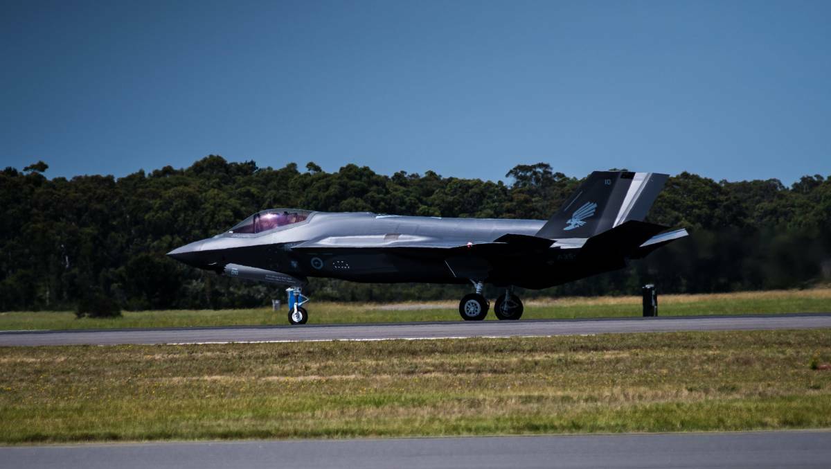 BIG COMMITMENT: A Joint Strike Fighter craft at Williamtown in 2019. Picture: Simon McCarthy