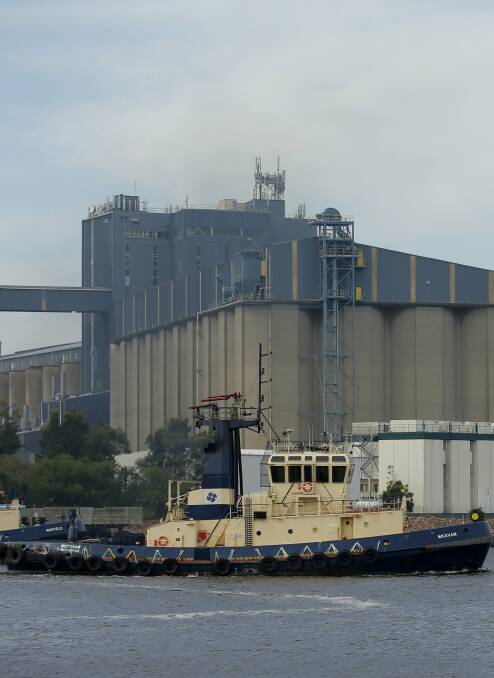 PORT WORKERS: A Svitzer tug on Tuesday afternoon. Picture: Jonathan Carroll.
