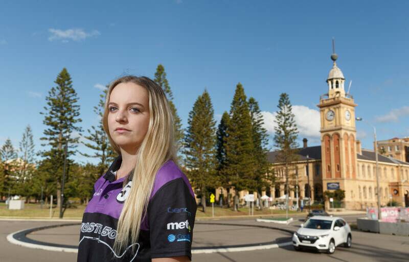 LAPS OF THE GODS: Lake Macquarie race driver Charlotte Poynting in Newcastle on Sunday, lamenting the loss of this year's race, as well as the broader impact that coronavirus has had on her chosen pursuit. Picture: Max Mason-Hubers