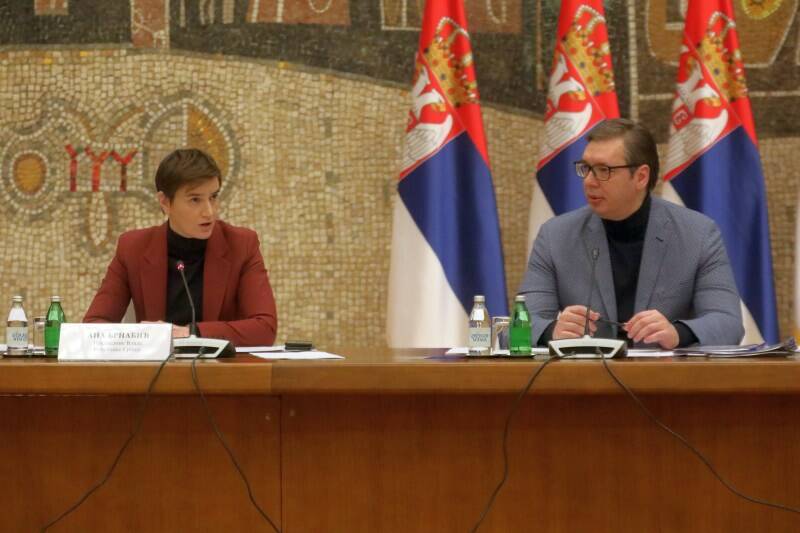 Serbian Prime Minister Anna Brnabic with the President of Serbia, Aleksandar Vucic. Picture: Serbian Government website