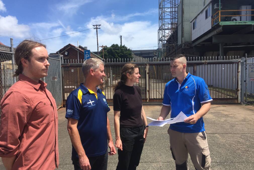 UNLIKELY STEP: That's how AMWU official Cory Wright describes the joining of union and environmental groups to form the Hunter Jobs Alliance. With him from left are Tim Lang, Justin Page and Georgina Woods.