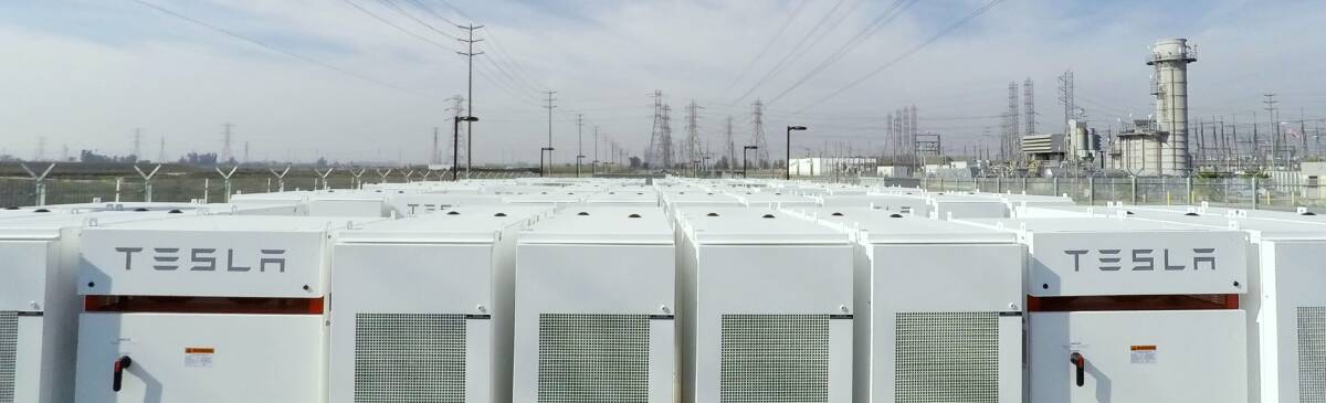  A TESLA branded battery park attached to a US power grid. Picture: Courtesy of Tesla