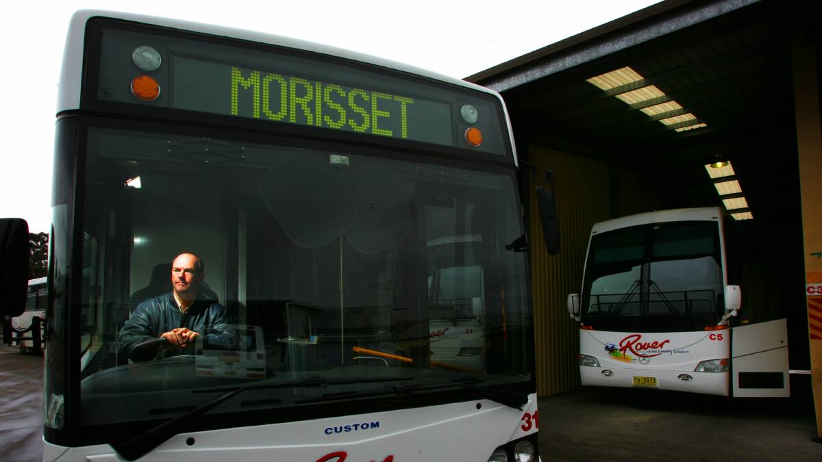 Aaron Lewis behind the wheel of a Rover Coaches bus in a file photo. The family recently sold the business. Picture by Peter Stoop