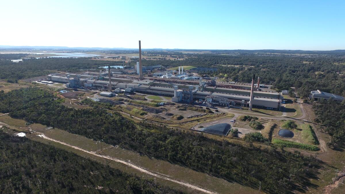 AS IT WAS: An aerial view from the south-west of Hydro Aluminium's Kurri Kurri smelter as it was the time of the closure in 2014. Picture: Ansol Tech