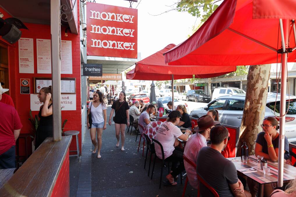 HIP AND HAPPENING: Darby Street on a Sunday morning. Picture: Max Mason-Hubers