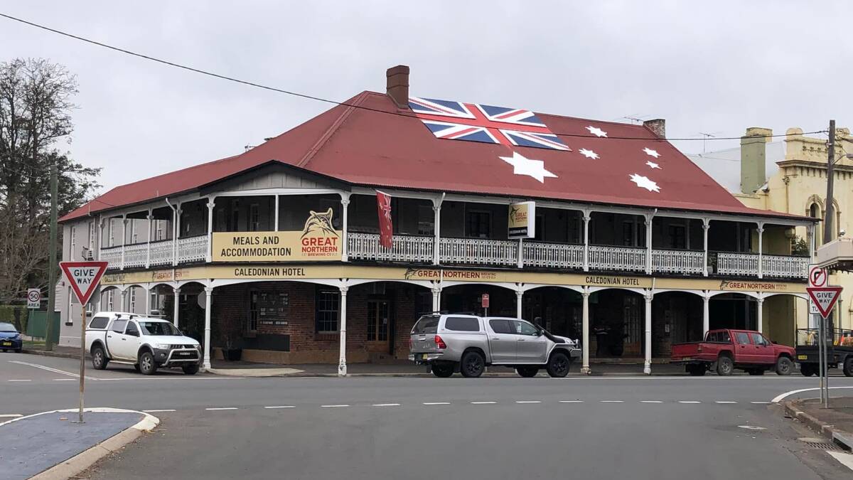 Tourist attraction or heritage desecration? Or something in between? The Cali's flag has certainly become the talk of the town in Singleton. Picture from The Cali Facebook page