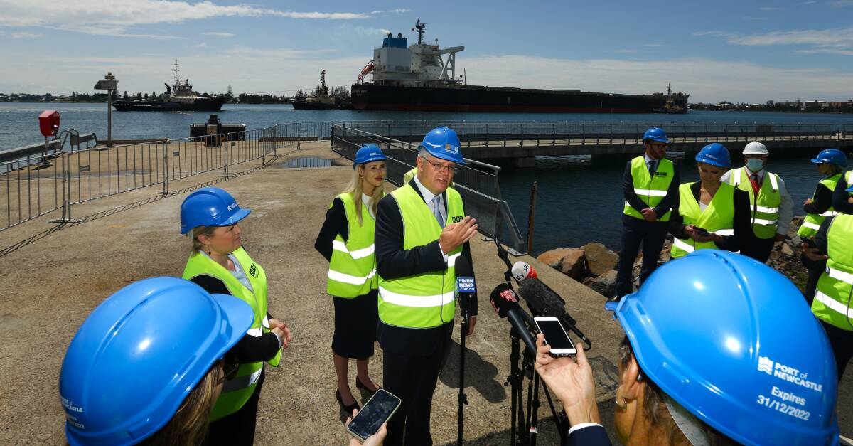 HYDROGEN HUB: PM Scott Morrison in November, on the port's energy plans.
