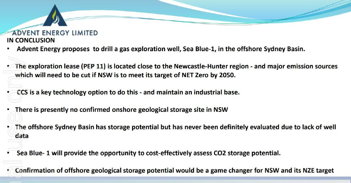 PEP TALK: A concluding slide from a presentation given as part of a webinar to investors this week by PEP-11 title shareholder BHP Energy.