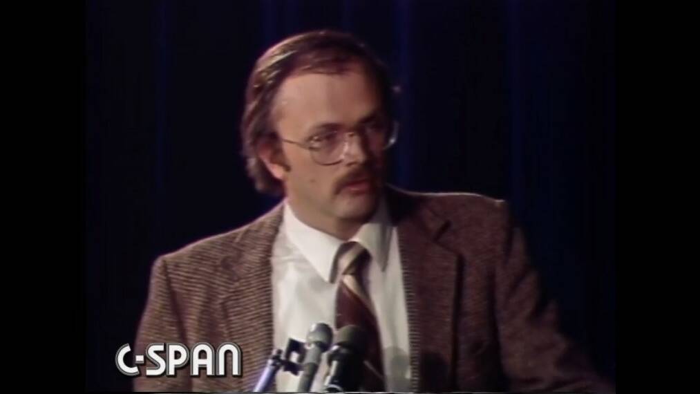 Richard C. Cook testifying to the 1986 Presidential Commission on the Space Shuttle Challenger Accident.