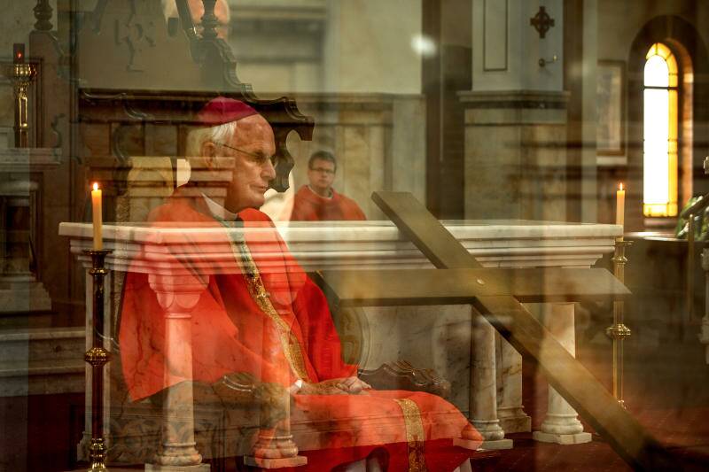 REFLECTIONS: Bishop Bill Wright at Sacred Heart Cathedral during this year's Easter service on April 10. Picture: Marina Neil