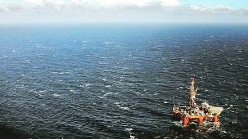 The Ocean Patriot rig, pictured here in Bass Strait a decade ago, was used for testing off Newcastle in 2016.