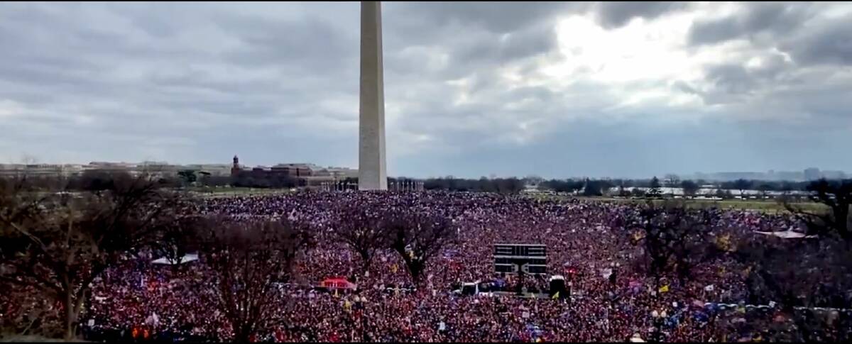 THAT'S A CROWD: President Donald Trump was mocked for saying his inauguration crowd was the biggest ever. But the crowds for the latest protest rallies are clearly substantial. Picture: Courtesy Twitter, @DanScavino