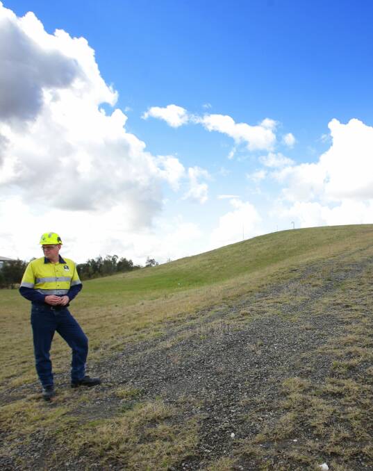  MOVING MOUNTAINS: Hydro Aluminum managing director Richard Brown in 2014 at the capped waste site that Hydro intends to relocate about 1km away.
