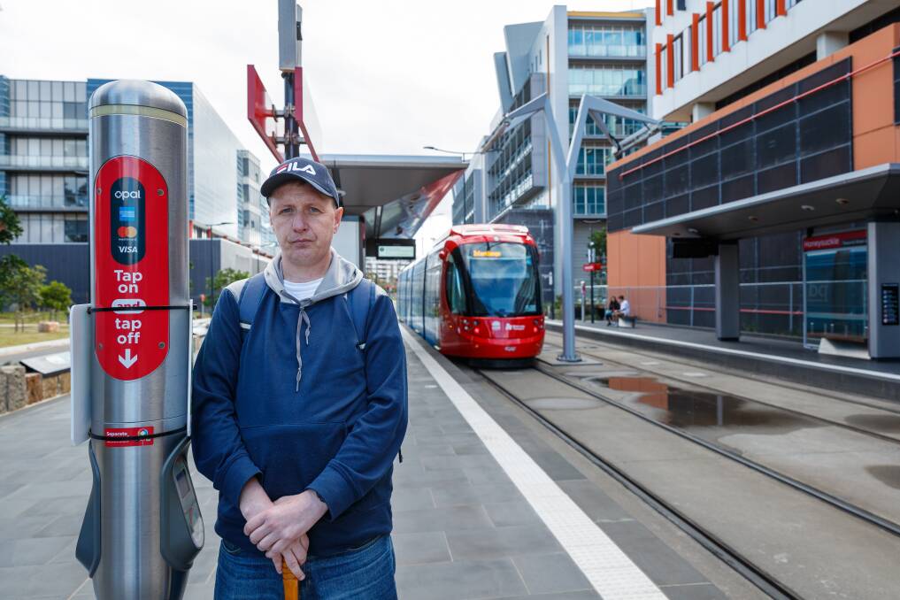 ALL WRONG: Lee Gardener of East Maitland blames 'bureaucracy' for a light rail fare structure that a lot of people 'can't afford'. Picture: Max Mason-Hubers