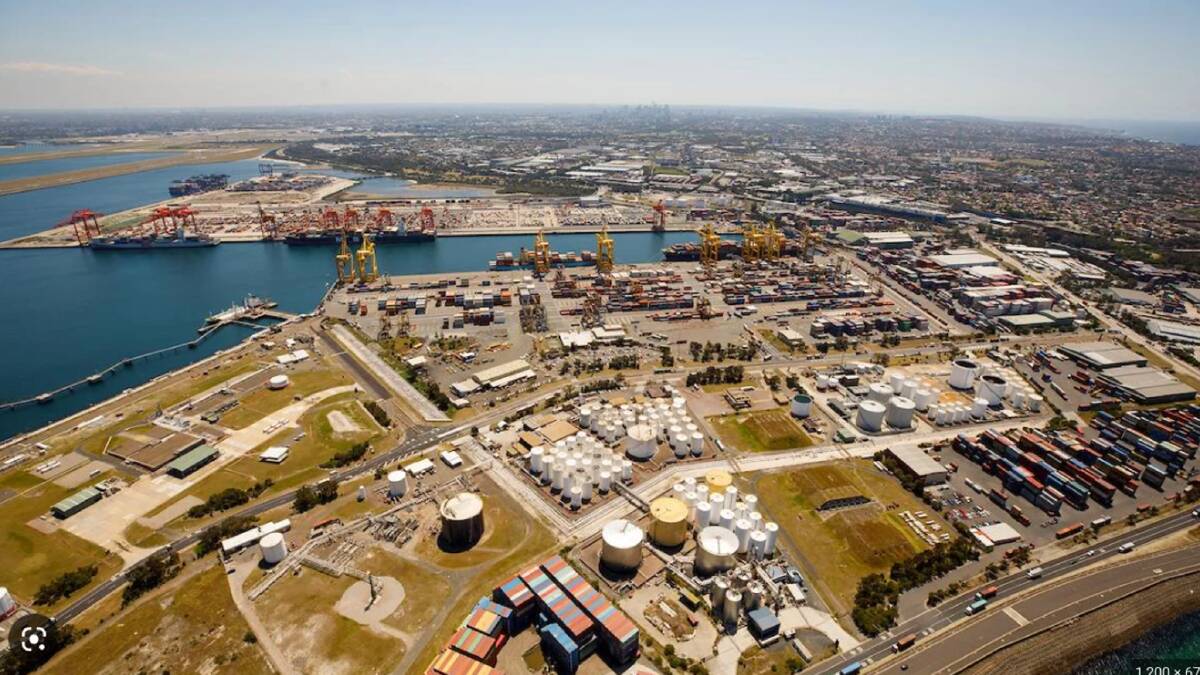 Part of the sprawling stevedoring operations at Port Botany. Picture from NSW Ports