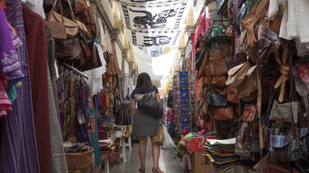 The alleyways of Alcaiceria are positively overflowing with leather goods, silks and handmade treasures.
