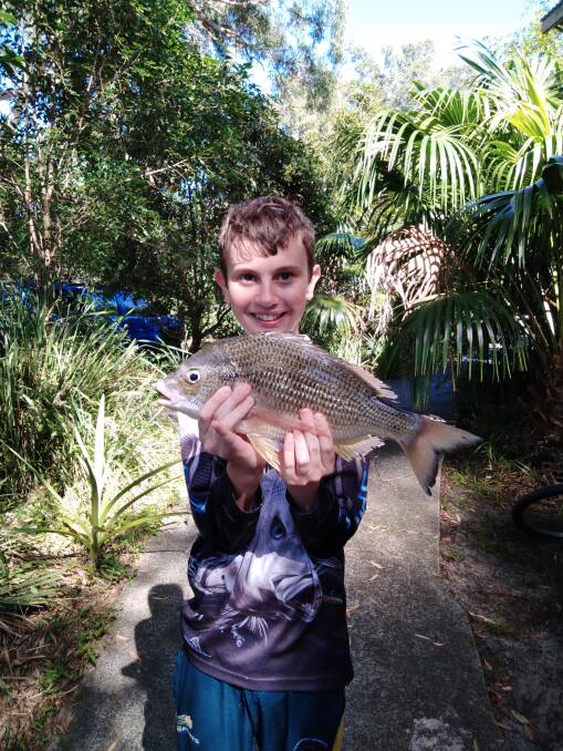 FISH OF THE WEEK: James Godwin wins a $45 voucher courtesy of Sandgate Tackle Power for this excellent 42cm bream hooked in Myall Lakes last weekend.